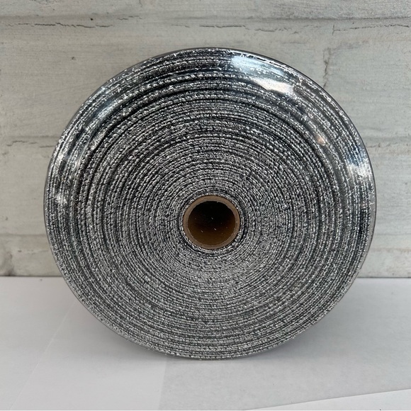 New Berwick  Wire Edged  Blue w/Silver Sparkles Ribbon Roll 50 yards 2.5” W - Picture 4 of 9